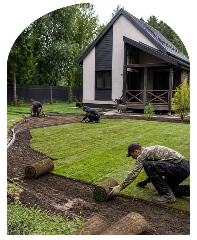 Благоустройство участка 6 соток под ключ с нуля в Рославле